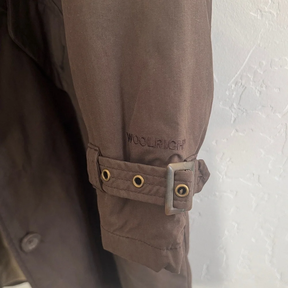🧥 Woolrich Fur Hooded Parka Coat – Brown, Women’s M - Picture 3 of 4